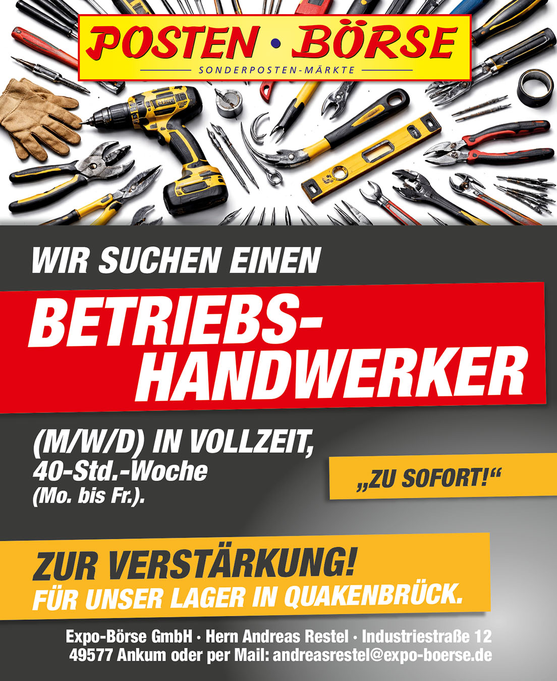 Jobangebot für Lager/Quakenbrück