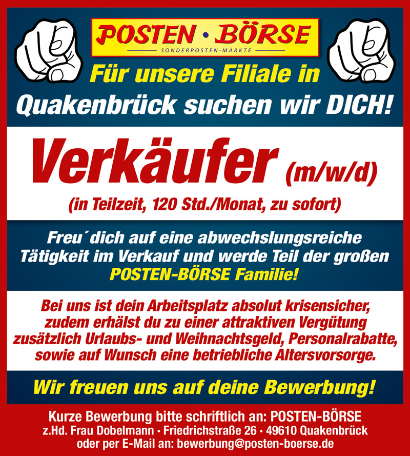 Jobangebot für Quakenbrück
