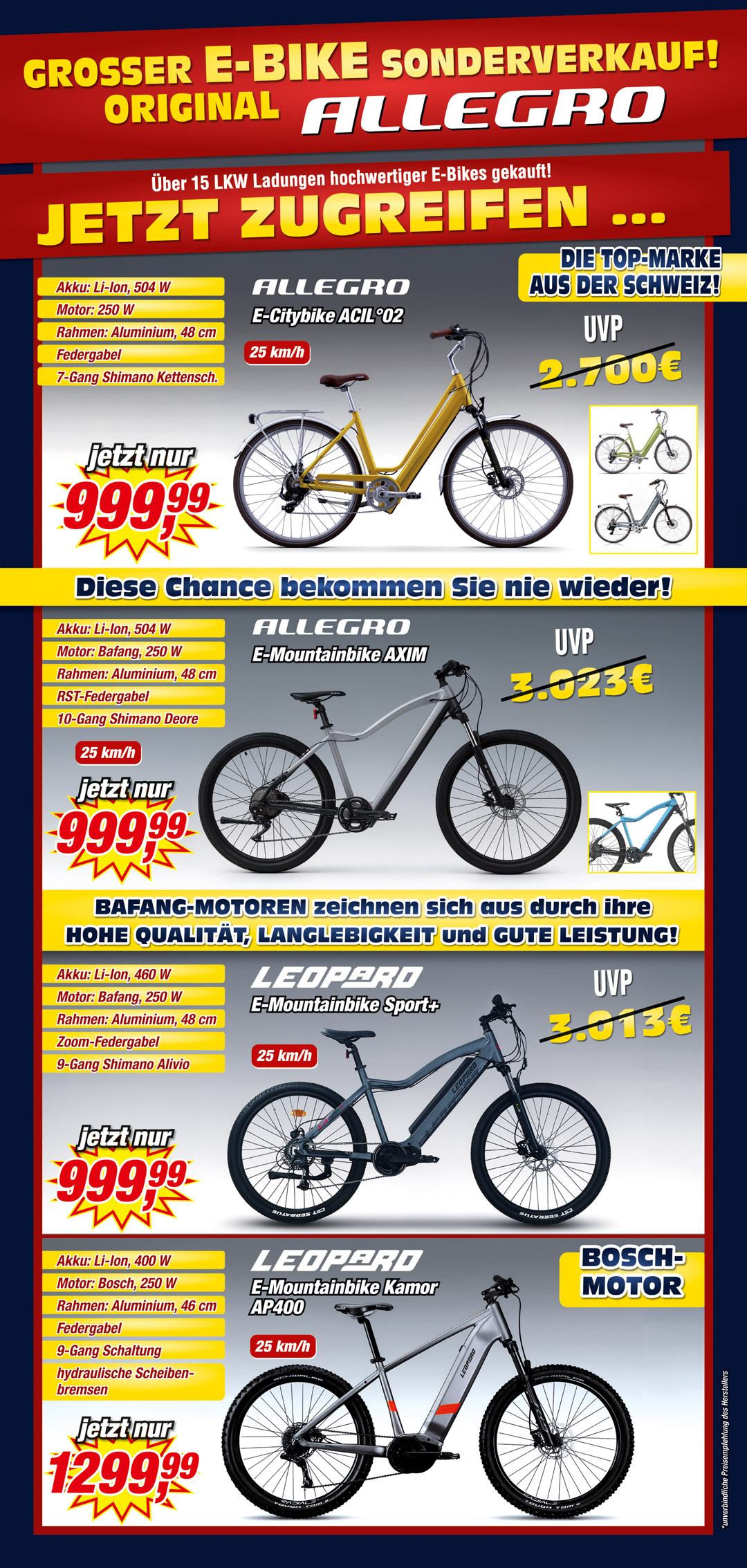 E-Bike Sonderverkauf